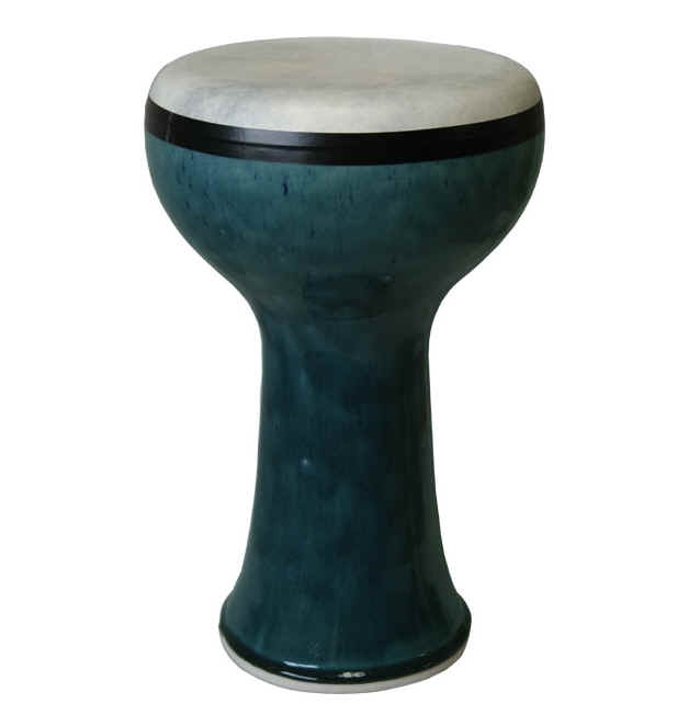 Ceramic Doumbek Blue Green