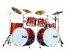 Orange ProX Drum Set